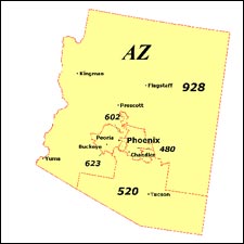 We have dial-up Internet numbers for the area codes in Arizona: 928, 520, 623, 480, 602