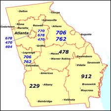We have dial-up Internet numbers for the area codes in Georgia: 678, 470, 404, 706, 762, 229, 770, 478, 912, 943