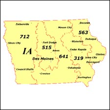 We have dial-up Internet numbers for the area codes in Iowa: 712, 515, 641, 319, 563