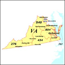 We have dial-up Internet numbers for the area codes in Virginia: 276, 434, 540, 571, 703, 757, 804, 826, 948, 686
