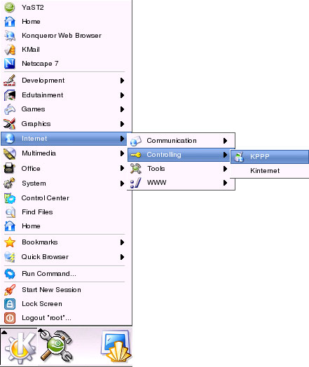 Setup For Linux KDE KPPP - Open the program