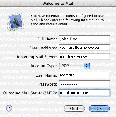 Setup Instructions for MAC Mail 10.3 - Add account