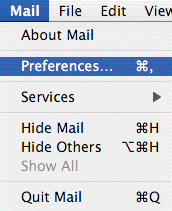 Setup Instructions for MAC Mail 10.3 - Account preferences