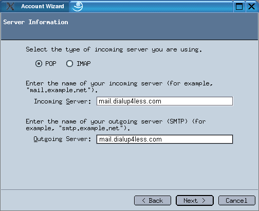 Setting Up Mozilla Email For Linux - POP Server Information