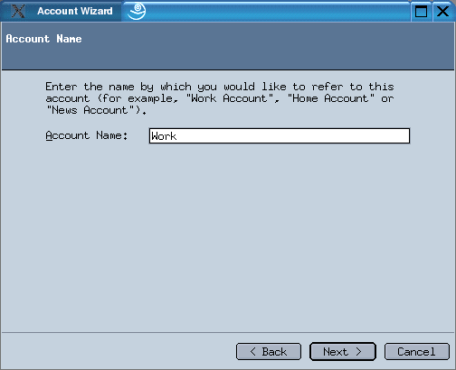 Setting Up Mozilla Email For Linux - Account Name