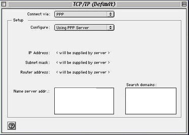 Mac OS 8/9 Dial-Up Internet Setup - TCP/IP Settings