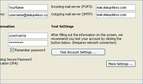 Outlook 2003 Email Setup - Enter  server information