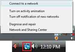 Click the network icon