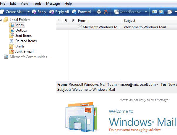 Vista Email - Configuration Screen1