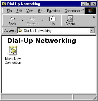 Windows 95 / Windows 98 Set-up - Dial Up Networking